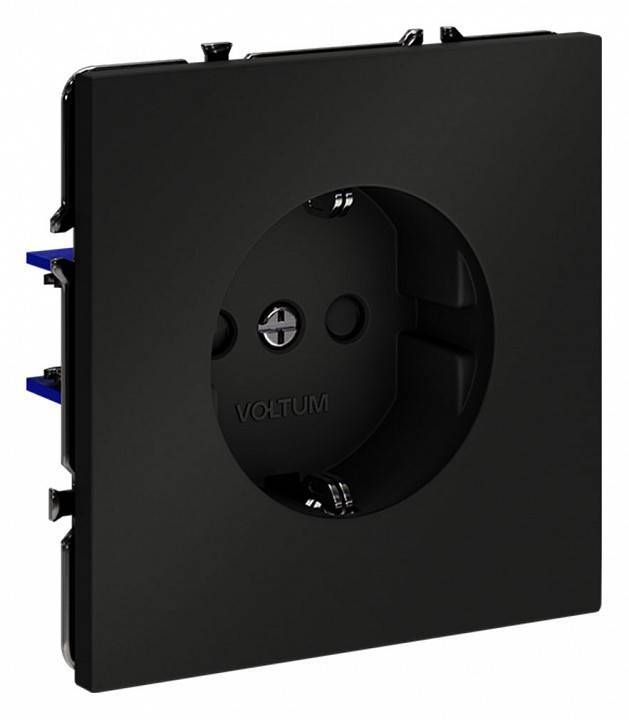 Розетка с заземлением и со шторкой, без рамки Voltum S70 VLS040208