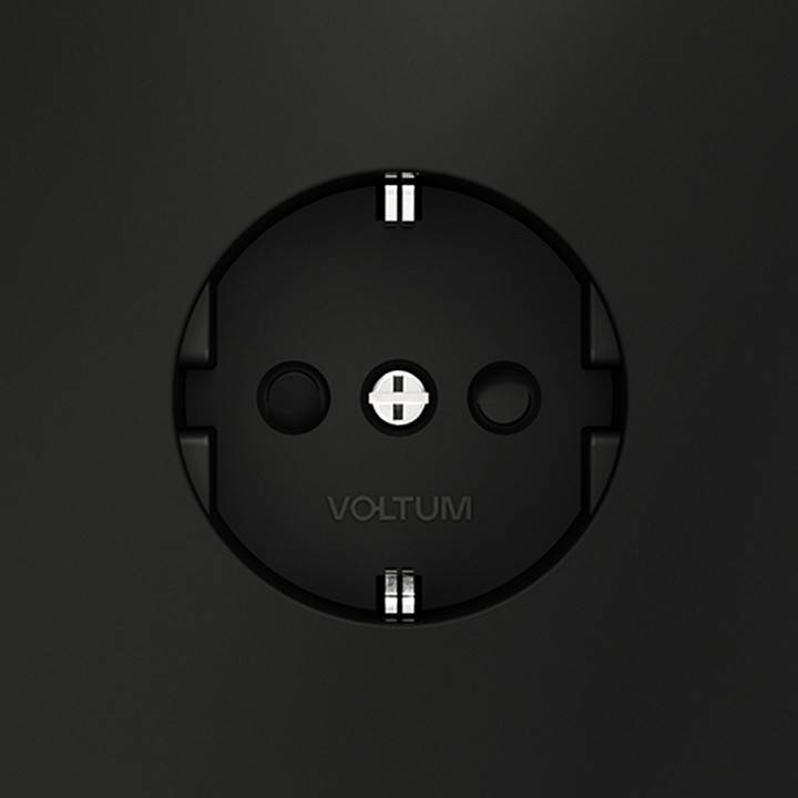 Розетка с заземлением и со шторкой, без рамки Voltum S70 VLS040208