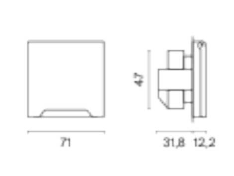 Розетка с заземлением и со шторкой, без рамки с крышкой Voltum S70 VLS040306