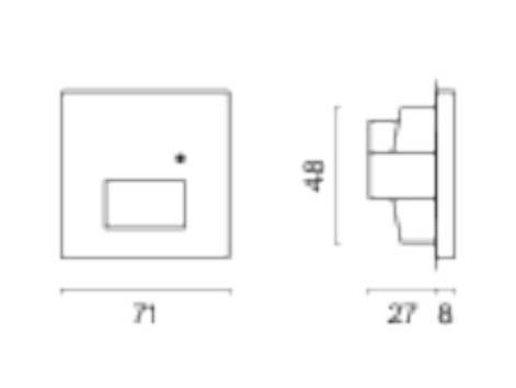 Заглушка для поста с подсветкой, без рамки Voltum S70 VLS070603