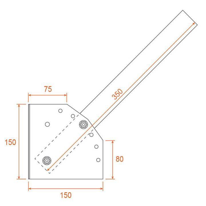 Штанга с основанием Wolta К1Н-0 К1Н-0-035-БМ