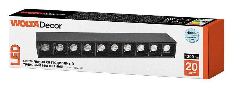Встраиваемый светильник Wolta  WMLS-20W/06B