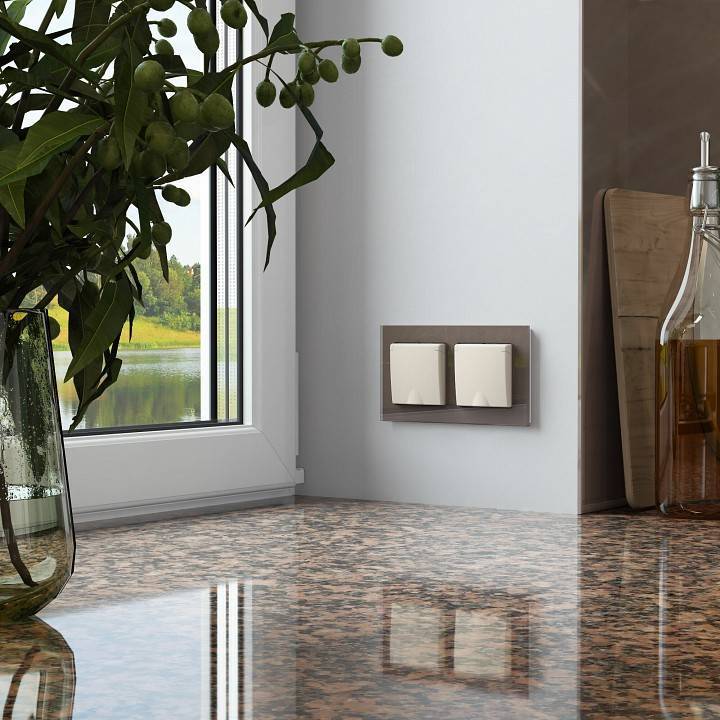 Розетка с заземлением, шторками и крышкой Werkel айвори матовый W1171262