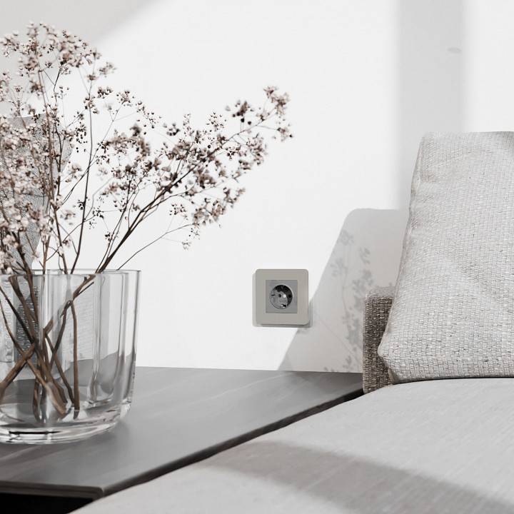 Рамка на 1 пост Werkel Split дымчатый/белый, soft-touch W0013067