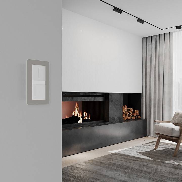 Рамка на 2 поста Werkel Split дымчатый/белый, soft-touch W0023067