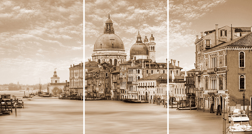 Панно стеклянное Ceramica Classic Venice 750х400 мм из 3-х плиток х9999092056