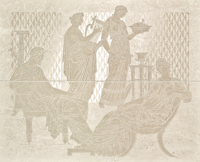 Панно из 2-х плиток Serenissima Raffaello Cream 48х59 см х9999042485