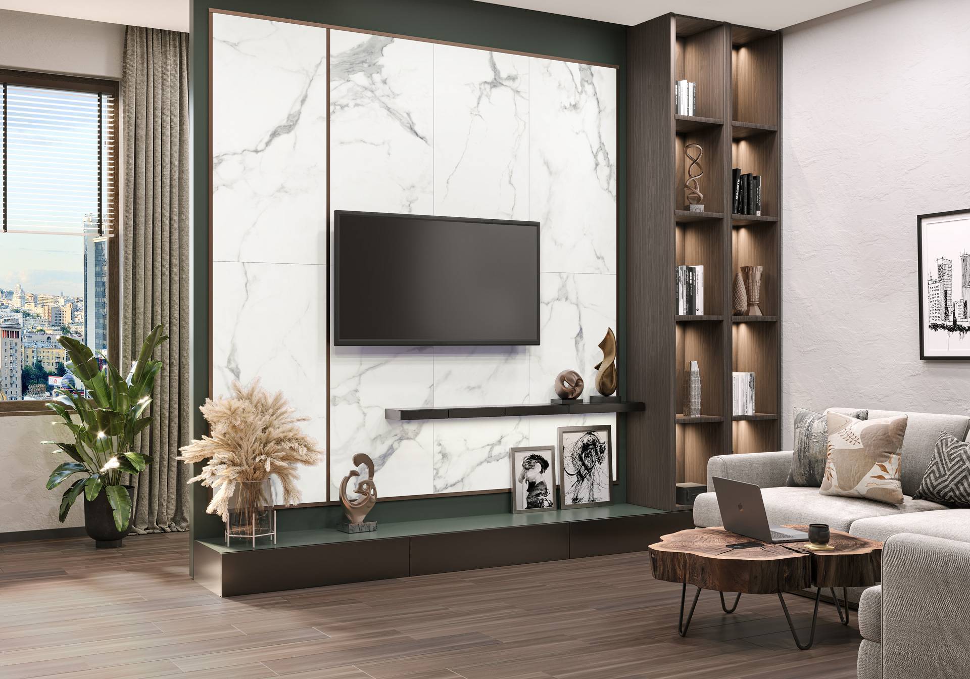 Керамогранит Ametis by Estima Calacatta Lincoln sugar-эффект 600х1200х9.5 мм 60120CLL15