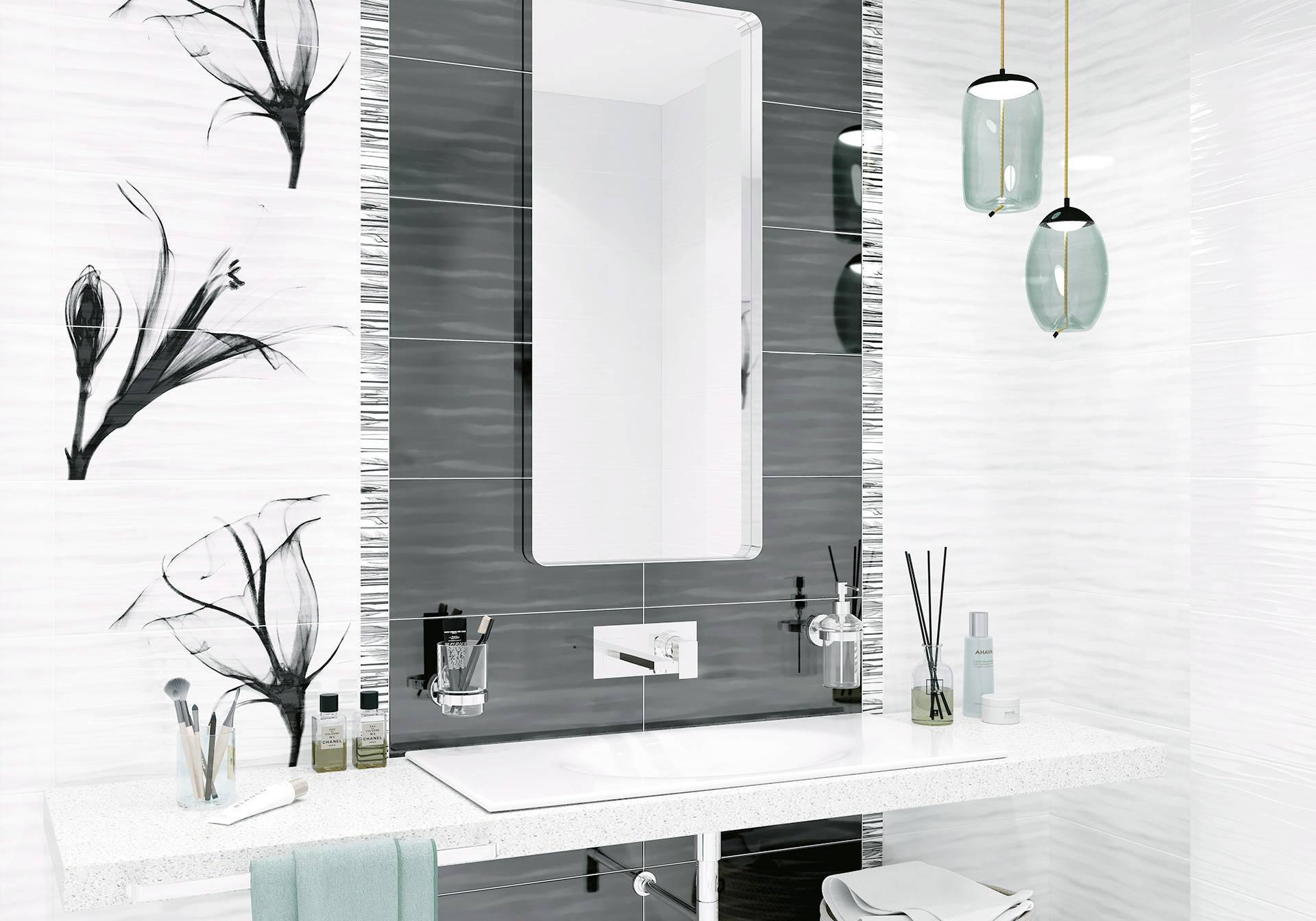 Панно из 2 плиток ALMA Ceramica Esta 498х500х8.5 мм PWU09EST2