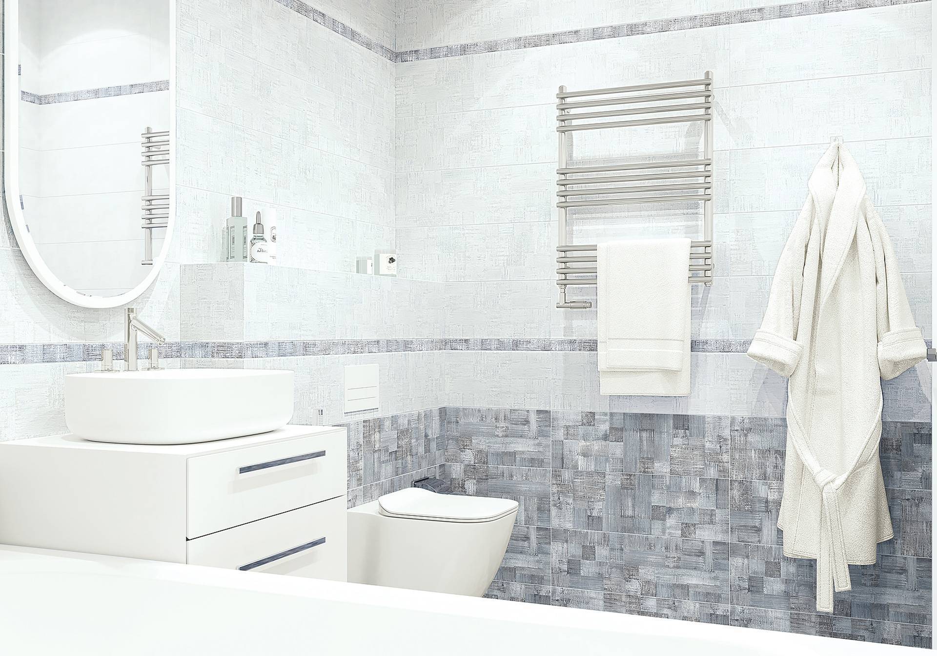 Плитка настенная Alma Ceramica Janis Blue 200х600х8.5 мм WT11JAN23