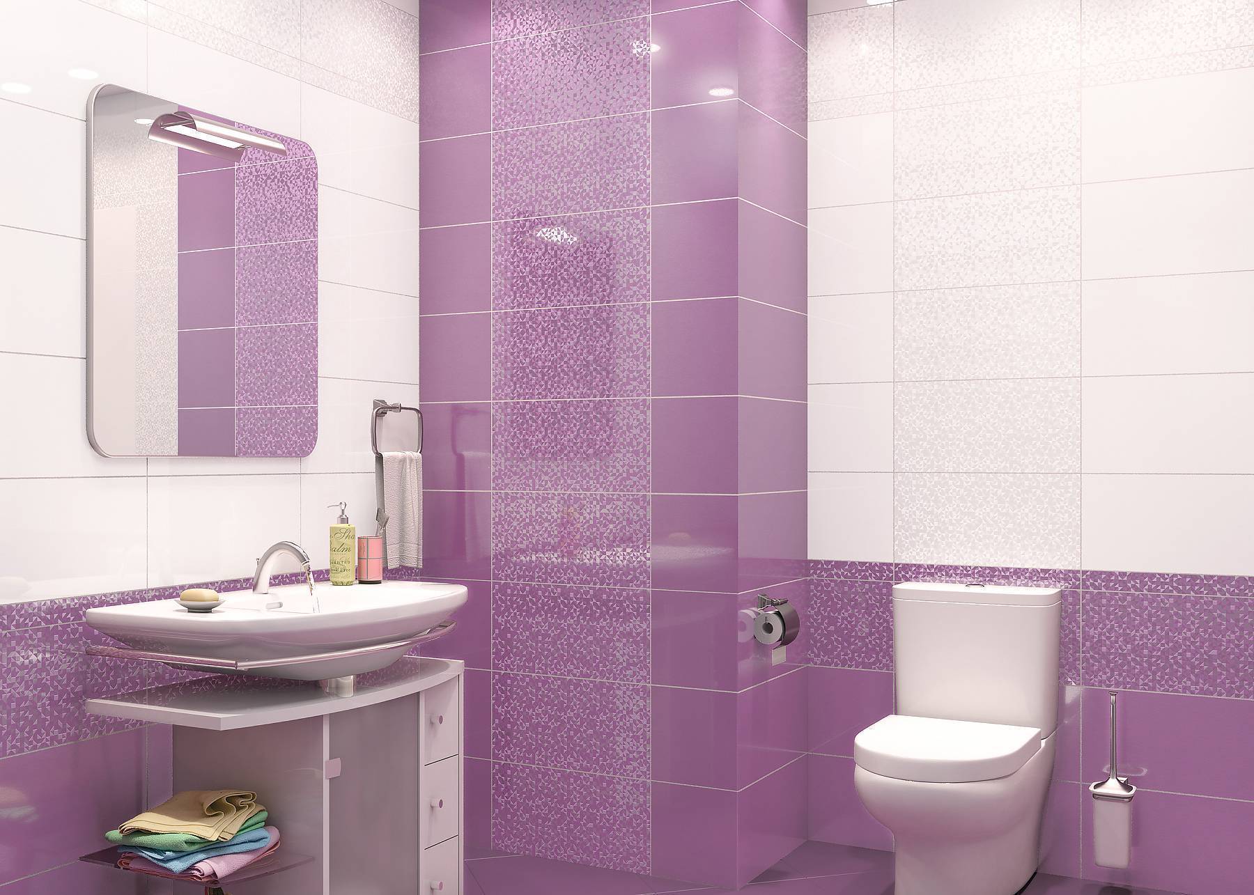 Бордюр Alma Ceramica Mix Malva 50х500 мм BW0MIX22