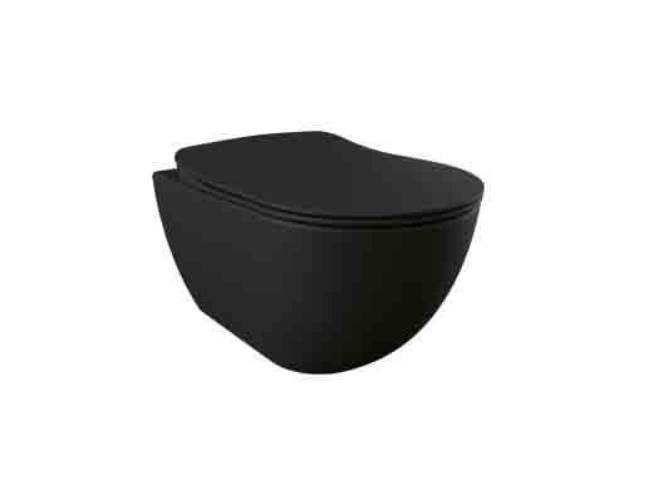Унитаз подвесной Creavit Free черный матовый FE320-11SM00E-0000 (чаша без сиденья)